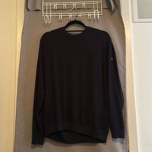 Warm navy blue sweater.